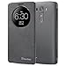 LG G3 Quick Circle Case - GreatShield [Shift LX] Slim Leather Flip View Cover with Sleep/Wake Function for LG Optimus G3 (Black)