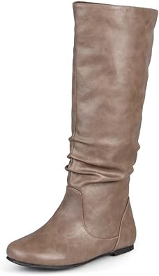 taupe wide calf boots