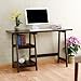SEI Furniture Langston Spacious A Frame 2 Fixed Shelves Desk, Espresso
