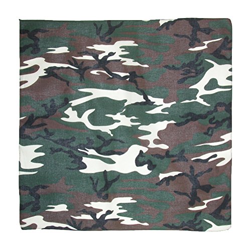 CTM Cotton Camouflage / Hunting Bandanas, Woodland