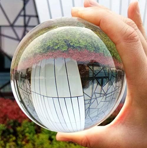 SULYMY | Decorative Balls | Clear Lens Ball Photography Prop Crystal Ball 80mm K9 Crystal Glass Decor Globe Meditation Healing Magic Feng Shui Sphere