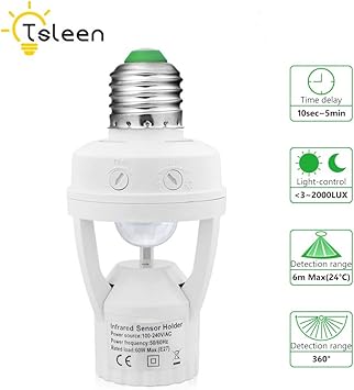 Motion Sensor Light Socket Infrared Sensor Holder Switch