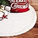 EDLDECCO 48 inch Snowy White Faux Fur Christmas Tree Skirt Luxury Soft Double Layers a Fine Decorative Handicraft for Holiday Party Pet Favors