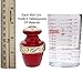 Trupoint Memorials Small Urns for Human Ashes Keepsake, Decorative Mini Cremation Urn for Adult Men and Women, Small Grecian Red and Gold
