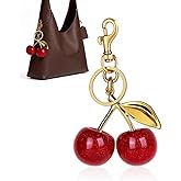 Cherry Bag Charm Purse Charms for Handbags Cute Cherry Keychain Bag Accessories Shoulder Bag Sparkling Charms for Women by dreamynini