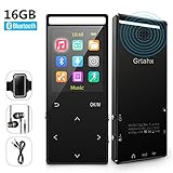 MP3 Player with Bluetooth ,16GB Music player with FM Radio/ Voice Recorder,HIFI Lossless Sound Quality ,Metal, Alarm Clock, Touch button, HD Sound Quality Earphone , 2018 newest model, with an Armband