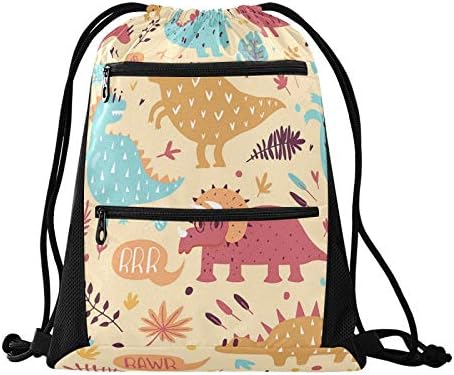 Amazon Co Jp ジムリュック 防水 巾着 恐竜柄 ナップサック レディース ジムバッグ スポーツバッグ 軽量 運動 旅行 アウトドア 男女兼用 ヨガバッグ リュック ジムサック シューズケース プール 部活用 靴入れ 服 ファッション小物