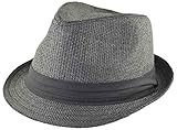 JKO Men's Straw Fedora 62cm 2xl Black