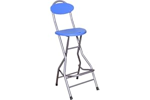 XIZUNRU 28-Inch Folding Stool with Handle, Folding Chair,Folding Bar Stool with Non-Slip Feet,Indoor and Outdoor Foldable Sto