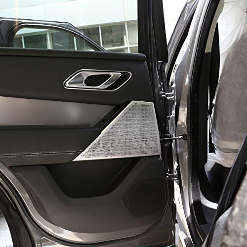 YIWANG Aluminum Alloy Car Interior Door Speaker Decoration Cover 4pcs for Land Rover Range Rover VELAR 2017 2018 2019 2020 Auto Accessories