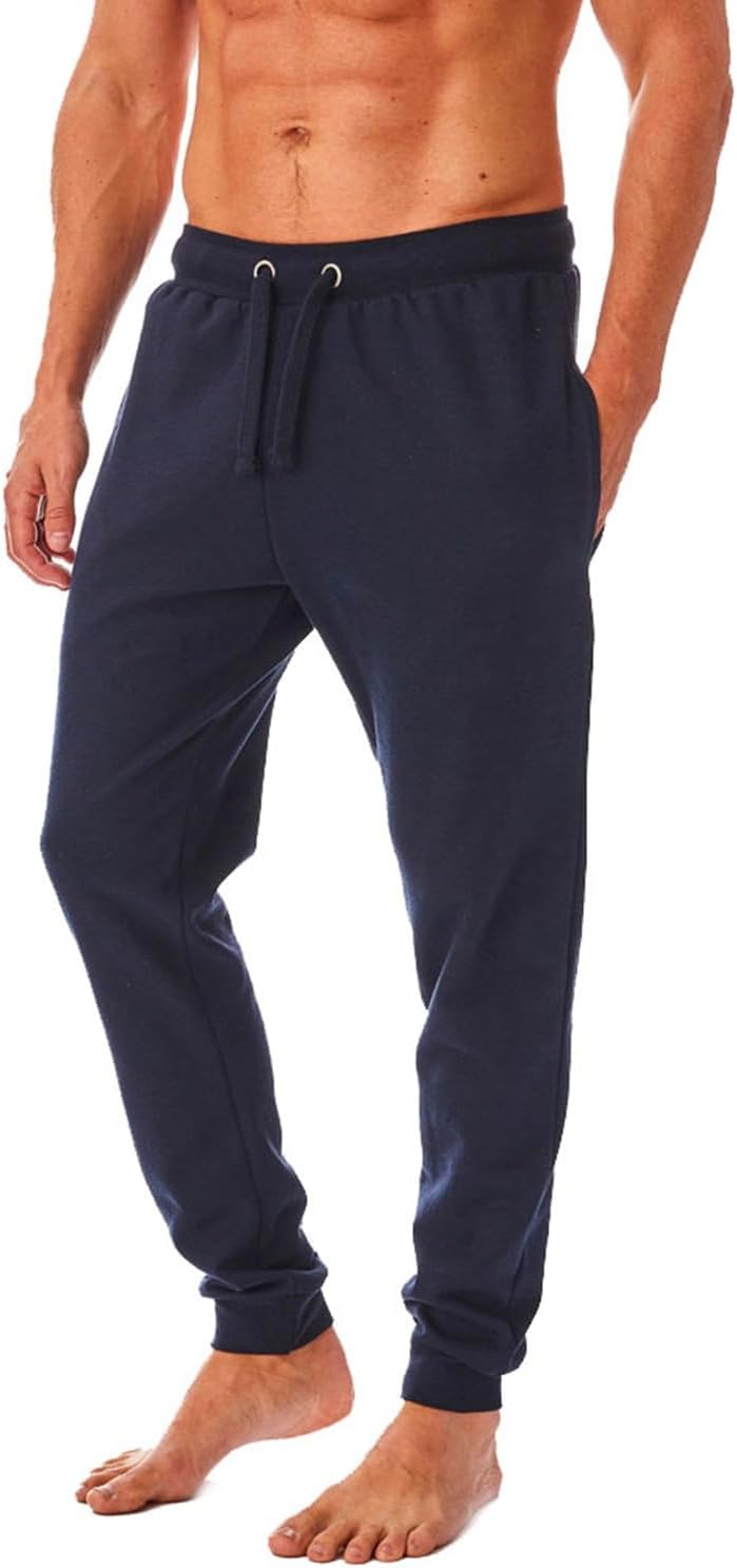 Iron Mountain Mens Joggers Fleece Lightweight Navy XL Drawstring Waist