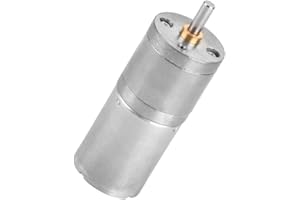 ViaGasaFamido DC Gear Motor 12V 25GA-370 Full Metal Brush Gear Motor High Low Speed Reduction Geared Motor Centric Output Shaft 25mm Outer Diameter for Electronic Lock(12V