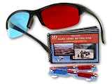 Plastic 3D Glasses - The Original Pro-X Anaglyph 3D Glasses. Includes a Bonus Virtual Tours National Park 3D Booklet