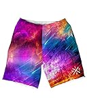 INTO THE AM Electric Nights Athletic Shorts, Men's Board Shorts for Basketball, Swim, Gym, Workout