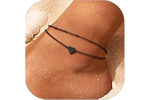 PROSTEEL Stainless Steel Chain Anklets for Women, Silver/Gold Tone, Ankle Bracelets Hypoallergenic, 8-10.5 Inch Adjustable, Come with Box