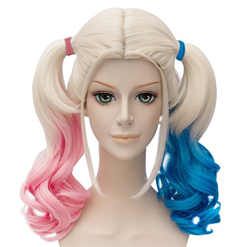 Ecvtop Lolita Long Curly Hair Clip on Ponytails Wig for Halloween Party Wigs
