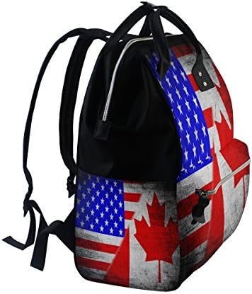 Amazon Com Alaza American Usa Flag Book Backpack Large Mummy Nappy Travel Bag Tote Bag Sports Outdoors