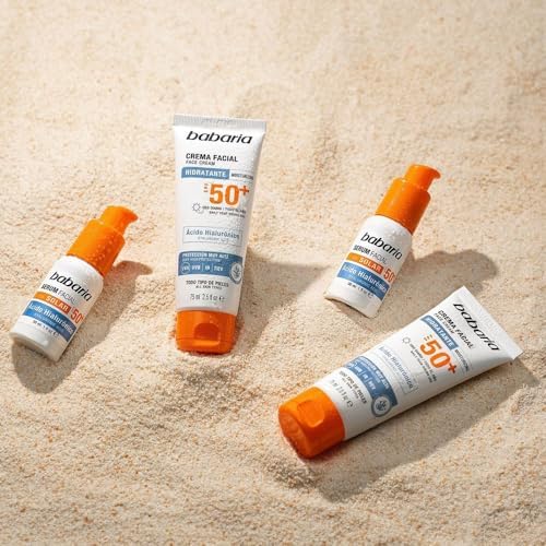 Crema Solar Facial SPF50+ con Ácido Hialurónico 75 ml – Hidratante, Antiarrugas y Antimanchas | Protector Solar 50 Facial UVA UVB e Infrarrojos