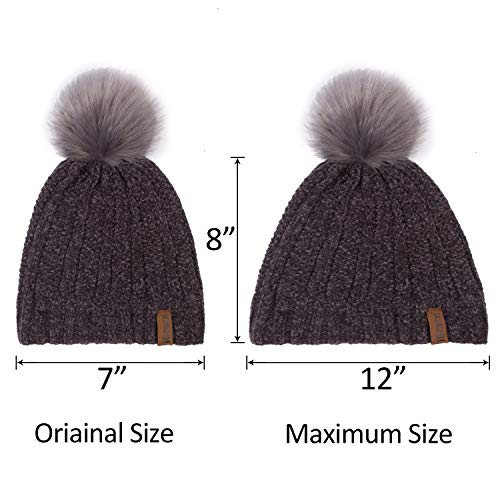 image for ViGrace Kids Winter Warm Fleece Lined Hats Infant Toddler Children Bea