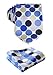HISDERN Mens Blue Ties Classic Woven Tie and Pocket Square Formal Business Polka Dot Neckties Handkerchief Wedding Party Silk Ties for Men