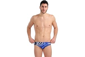ARENA Performance Men's Marbled Swim Brief Chlorine Resistant MaxLife Swimsuit Practice Pool Training Bathing Suit