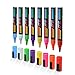 Liquid Chalk Markers, AGPtek 8 Pack Anti-wipe Fluorescent Highlighter Pen with Reversible 6mm Tip for Glass, Window & LED Art Menu Writing Board