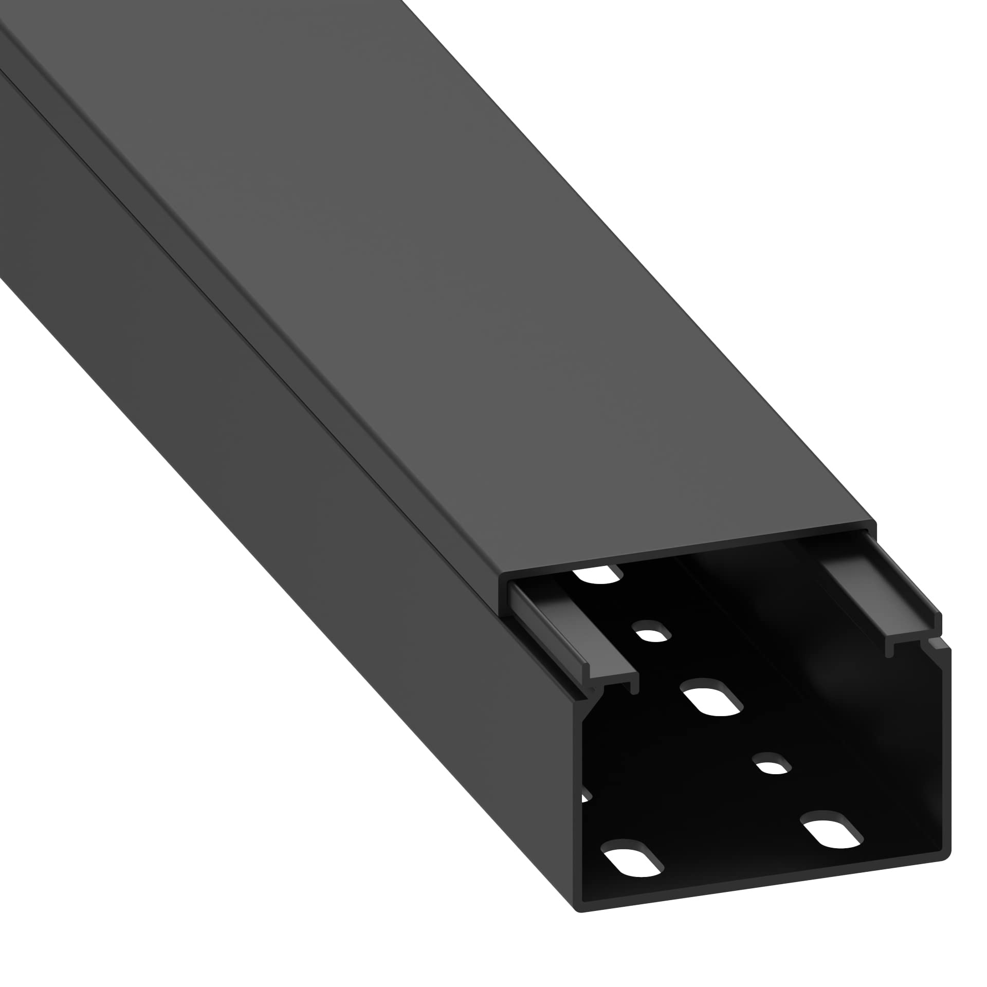 Cablecoach Habengut Cable duct (with mounting holes in the base) 40x60 mm made of PVC, colour: black, length 1 m