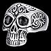 RAU Stainless Steel Mens Ring Vintage Gothic Skull Bone Hiphop Rock (Stainless-Steel-Ring-A, 8)