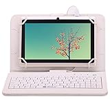 iRULU eXpro X1 7 Inch Quad Core Google Android Tablet PC, 1024x600 Resolution, Wi-Fi, Games, Dual Cameras, 8GB Nand Flash with keyboard (White Tablet)