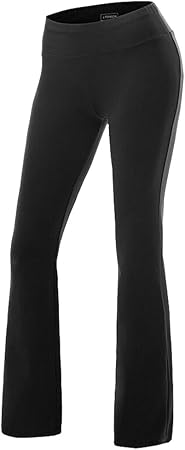 Womens Yoga Pants Tummy Control Workout Running 4 Way Stretch Boot Leg Yoga Pants