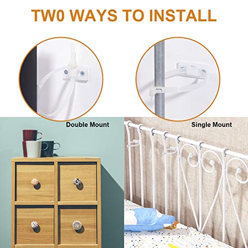 JJGoo 16 Sets Furniture Anchor Straps Baby Proofing Nylon Anti-Tip Furniture Anchors Attach Furniture to Wall,Â Child Safety Straps Earthquake Resistant Keeping Baby Pet Safety from Falling Furniture