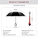 Spar. Saa Double Layer Inverted Umbrella with C-Shaped Handle, Anti-UV Waterproof Windproof Straight Umbrella for Car Rain Outdoor Use