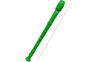 TOWNUS Soprano Recorder 8 Hole Classic German Style Descant Flute Musical Instruments + Cleaning Rod for Beginners School Graduation Gift (green)