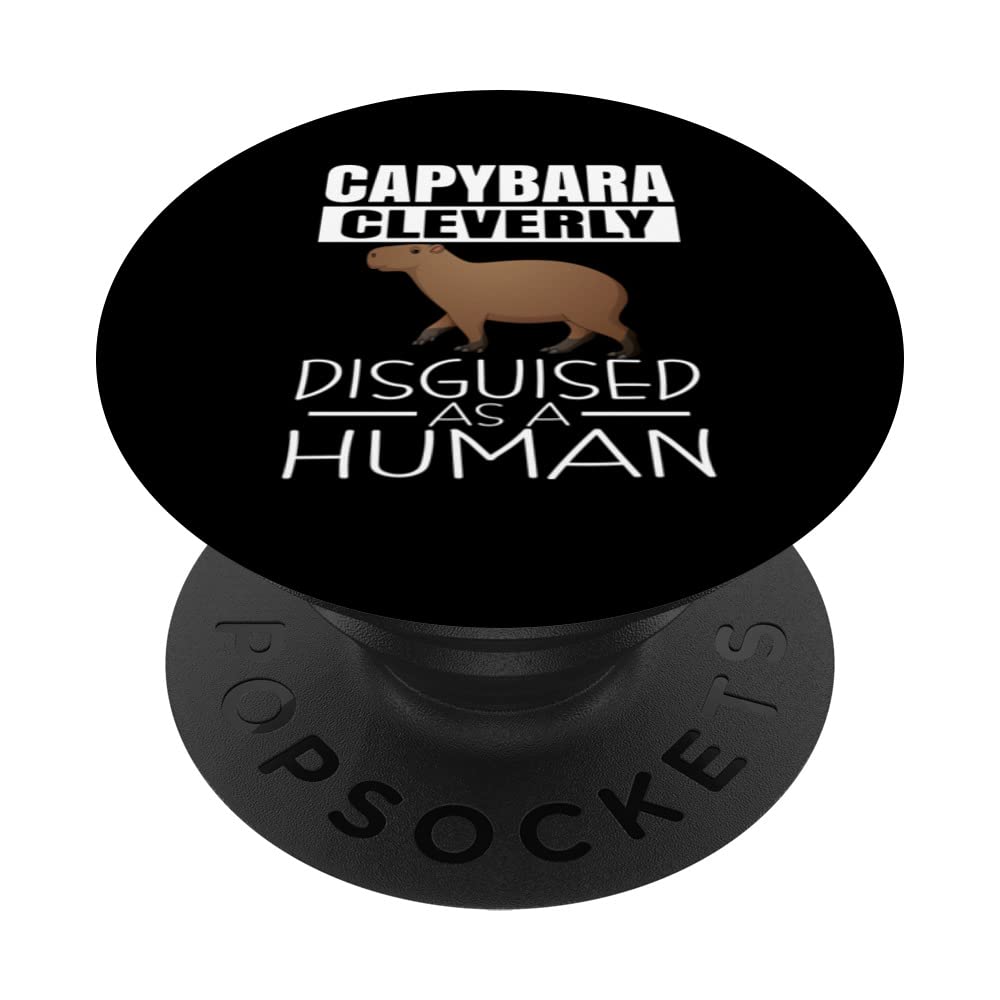 Capybaras Funny Capibara Rodent Capybara Disguised As Human PopSockets Swappable PopGrip
