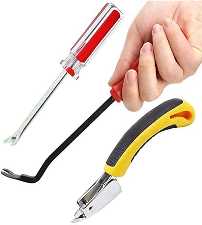 3 Pieces Heavy Duty Staple Remover Tools for Upholstery and