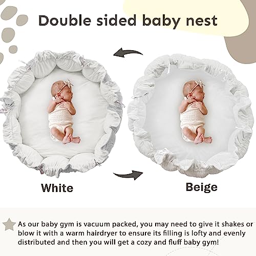 5in1 Thick & Plush Play Gym, Convertible StageBased Developmental Activity Gym & Play Mat