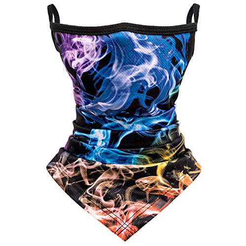 Unisex Bandana Face Mask Scarf Earloops Face Cover for Dust Wind Neck Gaiter