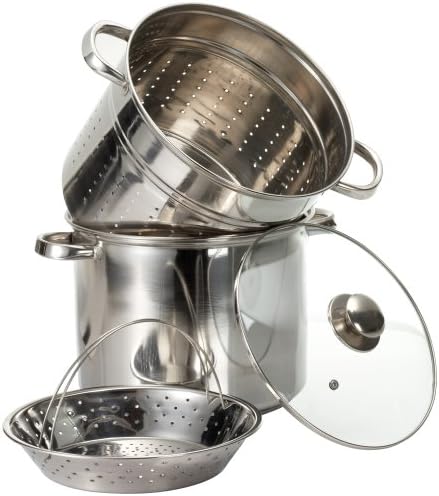 Prime Pacific 4 Piece Pasta Cooker and Steamer Set
