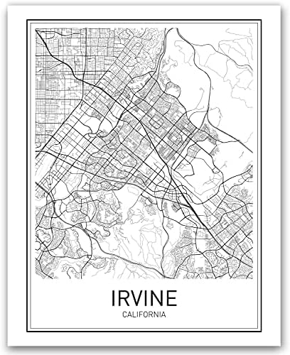 Irvine Poster Irvine Map of Irvine City Map Posters Modern Map Art City ...