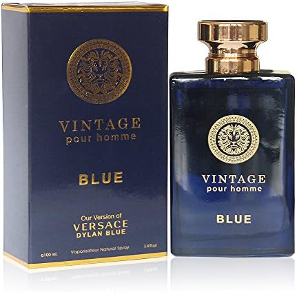 VILLAGE BLUE, Our Version of VERSACE POUR DYLAN BLUE, Eau de Parfum Spray for Men, Perfect Gift, Mediterranean Freshness,Night time & Casual Use, for all Skin Types,3.4 Fl Oz