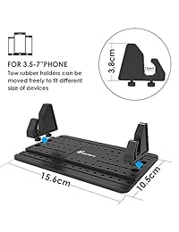 Vansky - Soporte de teléfono para coche, de silicona, para salpicadero de coche, para iPhone X 8 Plus 7 Plus 6 6S Plus, Samsung Galaxy S8 Plus Note 8 S7 de 3,5 a 7 pulgadas, smartphone o dispositivos GPS
