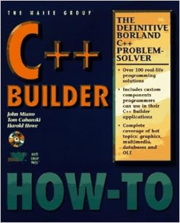 Amazon Com Borland C Builder The Definitive C Builder Problem Solver 0784376910919 Miano John Cabanski Thomas Howe Harold Books Amazon Com Borland C Builder The Definitive C Builder Problem Solver 0784376910919 Miano John Cabanski Thomas Howe Harold Books