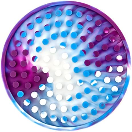 SILICOASTER Silicone Drink Coaster Set of 6 with Holder (Purple/Blue/White)