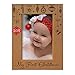 KATE POSH - 2023 Inlaid Ornament - My First Christmas, Baby's 1st Christmas Engraved Natural Wood Picture Frame. Santa & Me Frame, First Visit to Santa, Grandparents Gifts (5x7 Vertical)