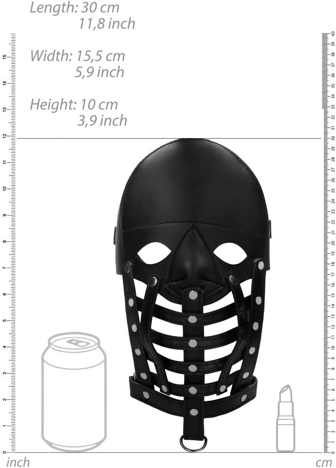 Ouch! by Shots - Pain - Male Leather Mask - Black PAI011BLK - Image 3