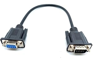GXMRHWY DB9 Female to VGA Male 15Pin Three-Row Signal Transmission Cable, VGA to DB9 Serial RS232 Data Cable for Mutual Trans
