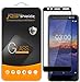 (2 Pack) Supershieldz Designed for Nokia 3.1 Tempered Glass Screen Protector, (Full Screen Coverage) Anti Scratch, Bubble Free (Black)