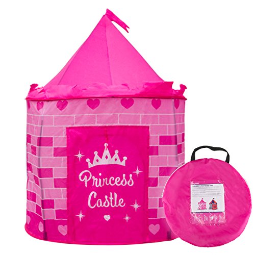 Ava & Kings Kids Play Tent Castle Princess Fort Children's Pop Up Playhouse for Toddler Bedroom, Indoor or Outdoor | Little Girls Toys Pretend Clubhouse| Easy Set-Up & Simple to Clean