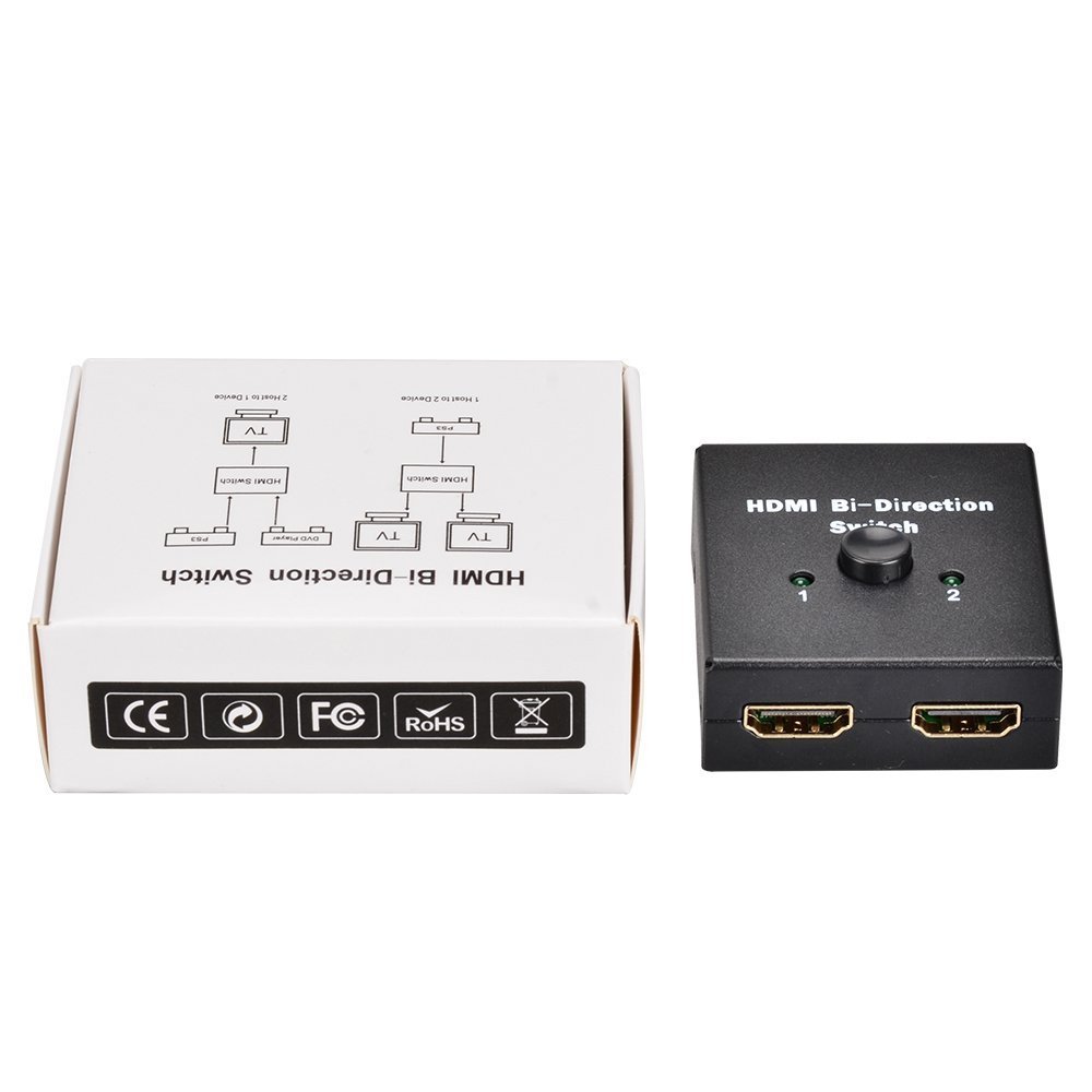 HDMI Switcher, Cingk HDMI Bidirectional 1x2 2x1 AB Switch Splitter Hub