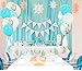 Snowflake Birthday Party Supplies Balloons 40 Pack 12 Inch White Light Aqua Blue Latex Balloons with Confetti Balloon for Baby Shower Winter Wonderland Party Decorations Christmas Party Favors